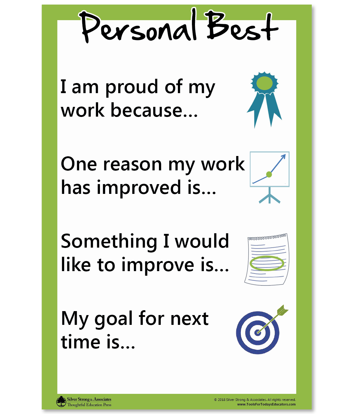 Personal Best Poster Silver Strong Associates Thoughtful Education Press